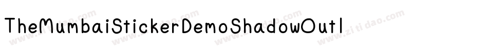 TheMumbaiStickerDemoShadowOutline-2w28字体转换