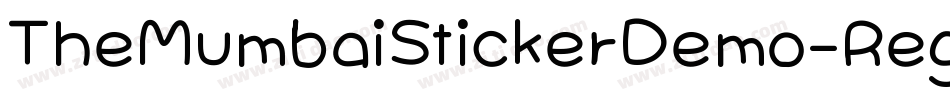 TheMumbaiStickerDemo-Regular-2字体转换