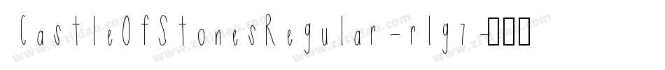 CastleOfStonesRegular-rlg7字体转换