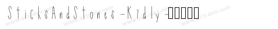 SticksAndStones-K7dly字体转换