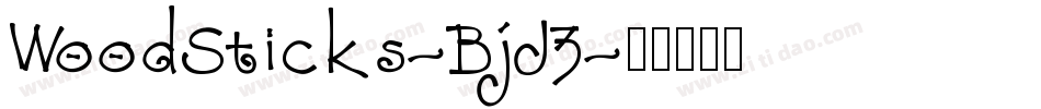 WoodSticks-BjJ3字体转换