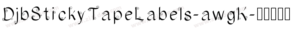 DjbStickyTapeLabels-awgK字体转换