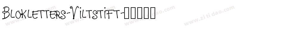 Blokletters-Viltstift字体转换