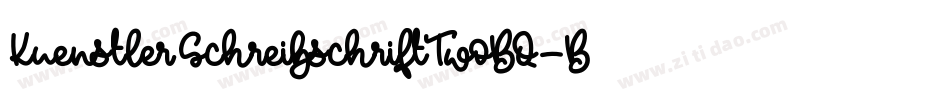 KuenstlerSchreibschriftTwoBQ-Bold字体转换