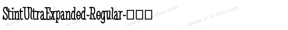 StintUltraExpanded-Regular字体转换