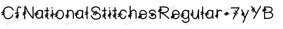 CfNationalStitchesRegular-7yYB字体转换