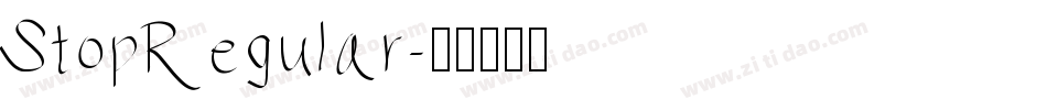 StopRegular字体转换