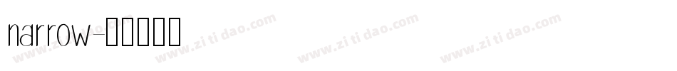 narrow字体转换