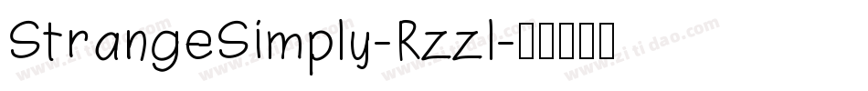 StrangeSimply-Rzzl字体转换