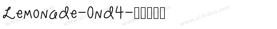Lemonade-Ond4字体转换