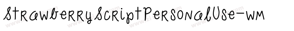 StrawberryScriptPersonalUse-wm5x字体转换