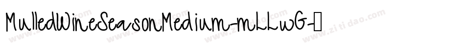 MulledWineSeasonMedium-mLLwG字体转换