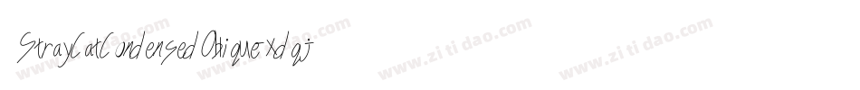 StrayCatCondensedOblique-xdqj字体转换