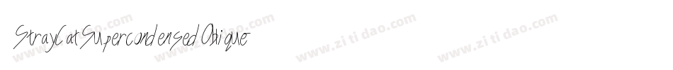 StrayCatSupercondensedOblique-egOe字体转换
