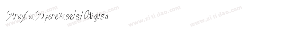 StrayCatSuperextendedOblique-adOa字体转换