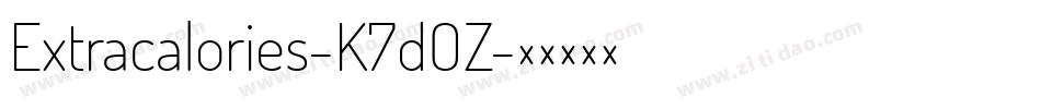 Extracalories-K7dOZ字体转换