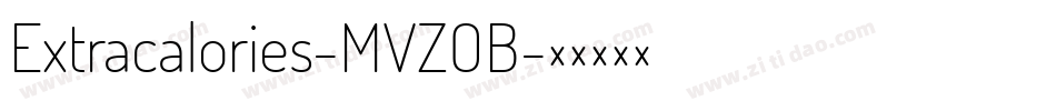 Extracalories-MVZOB字体转换