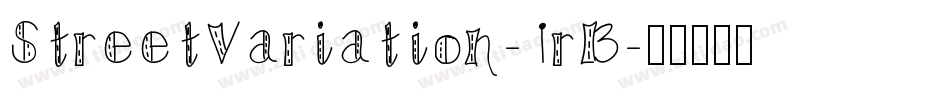 StreetVariation-1rB字体转换