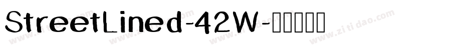 StreetLined-42W字体转换