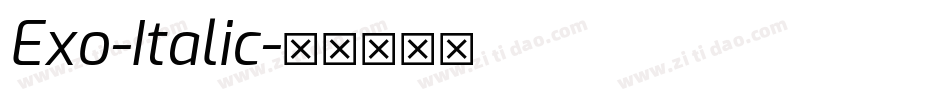 Exo-Italic字体转换