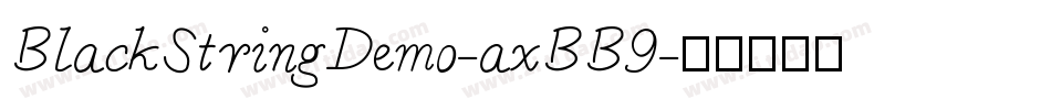 BlackStringDemo-axBB9字体转换