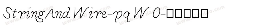 StringAndWire-pqWO字体转换