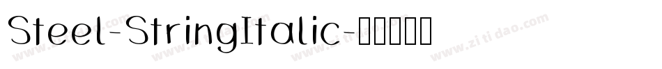 Steel-StringItalic字体转换