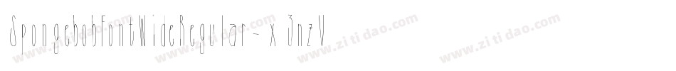 SpongebobFontWideRegular-x3nzV字体转换