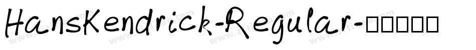 HansKendrick-Regular字体转换