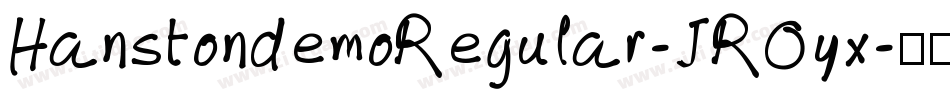 HanstondemoRegular-JROyx字体转换