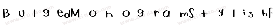 BulgedMonogramStylishFlat字体转换