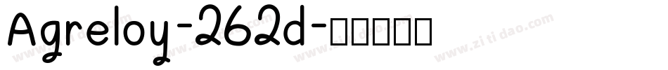 Agreloy-262d字体转换