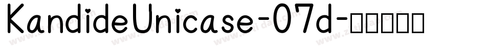 KandideUnicase-07d字体转换