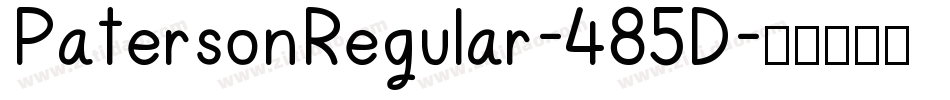 PatersonRegular-485D字体转换