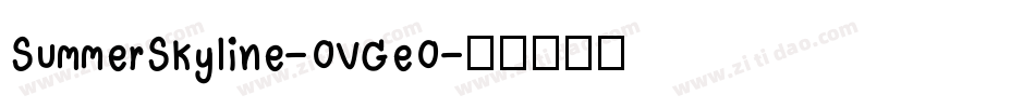 SummerSkyline-OVGeO字体转换