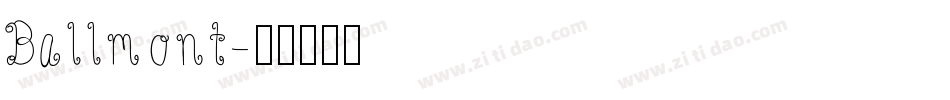 Ballmont字体转换