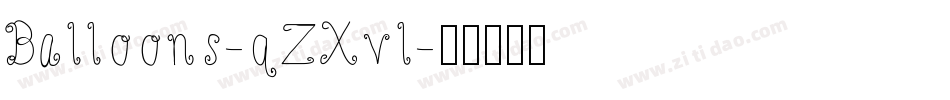 Balloons-qZXvl字体转换