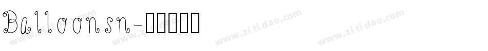 Balloonsn字体转换