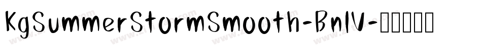 KgSummerStormSmooth-BnlV字体转换