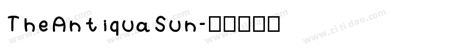 TheAntiquaSun字体转换