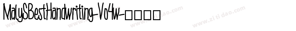 MalySBestHandwriting-Vo4w字体转换