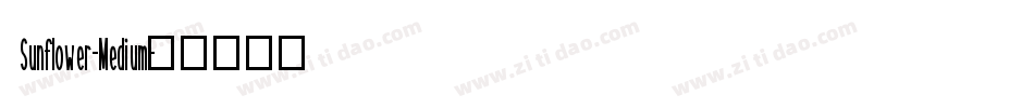 Sunflower-Medium字体转换