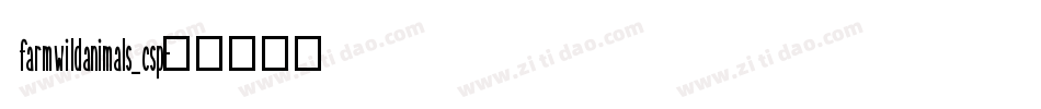 farmwildanimals_csp字体转换