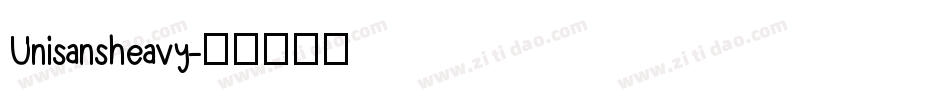 Unisansheavy字体转换