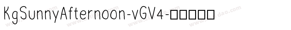 KgSunnyAfternoon-vGV4字体转换