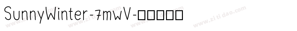 SunnyWinter-7mwV字体转换