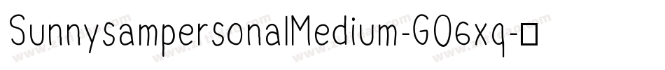 SunnysampersonalMedium-GO6xq字体转换