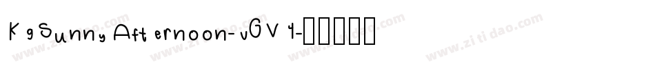 KgSunnyAfternoon-vGV4字体转换