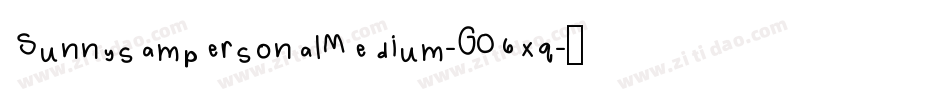 SunnysampersonalMedium-GO6xq字体转换