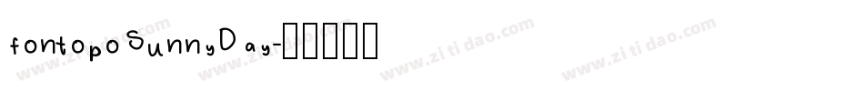 fontopoSunnyDay字体转换